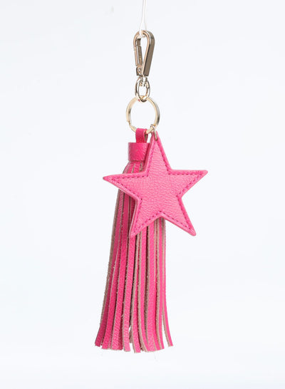 Fringe keychain with star 